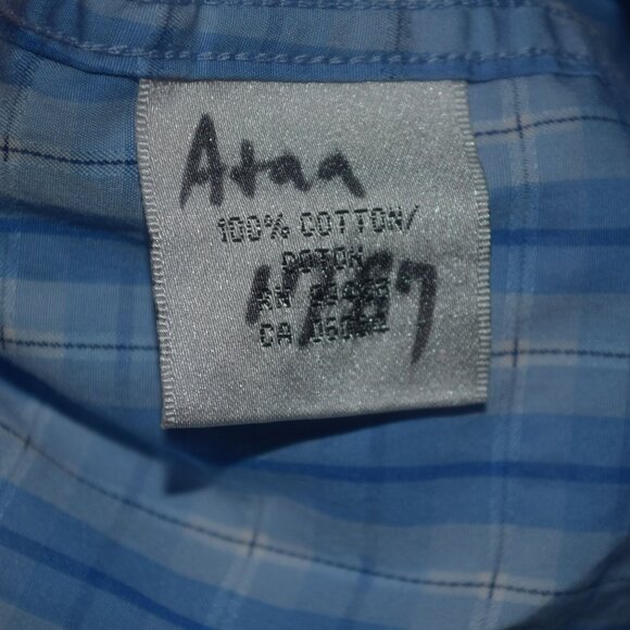 Bugatchi Shaped Fit Men's L Long Sleeve Button-Up Shirt w Patterned Flip-Up Cuff - Picture 7 of 7